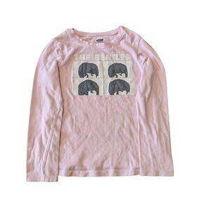 The Beatles A Hard Days Night Girls 5T Pink Long Sleeve T Shirt Graphic Tee